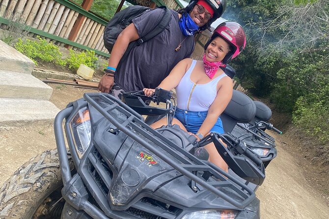 ATV, Zipline, Horseback, Bamboo Rafting and Rick’s Cafe - Ziplining with a lively crew