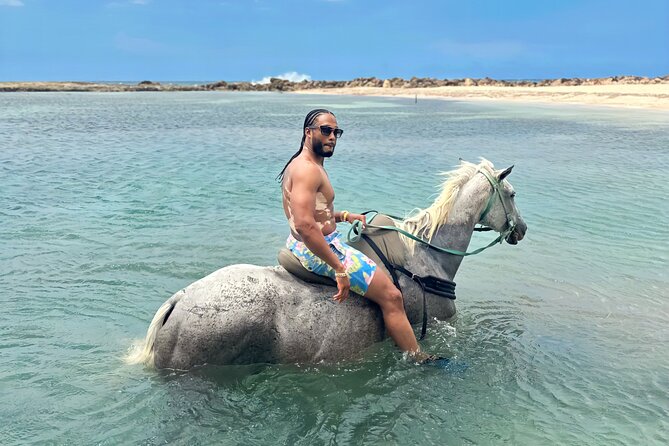 Bamboo Rafting & Horseback Ride n Swim Guided Tour In Montego Bay - Riding from Jamaican farmland to the Caribbean Sea