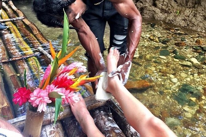 Bamboo Rafting, Limestone Foot Massage, Parasailing Private Tour - From river shade to parasailing above the Caribbean