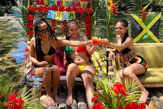 Bamboo Rafting with Limestone Foot Massage Montego Bay - Boarding the 30-foot bamboo raft