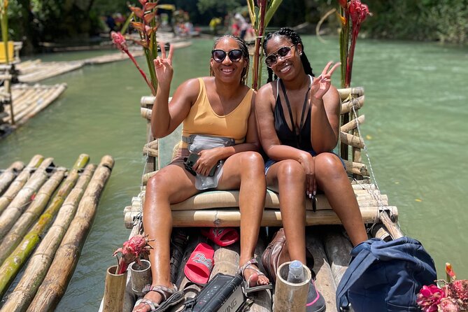 Bamboo Rafting with Limestone Massage from Montego Bay - Music, Drinks, Photos, and Floating Food