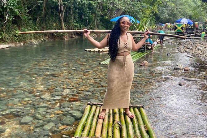 Bamboo River Rafting & horse back riding in Montego Bay - Floating the Great River at Lethe