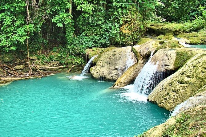 Blue Hole & Konoko Falls Park Combo Tour from Montego Bay - Konoko Falls changes the pace