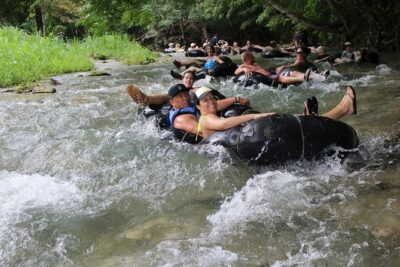 Blue Hole Secret Falls and River Tubing Private Tour