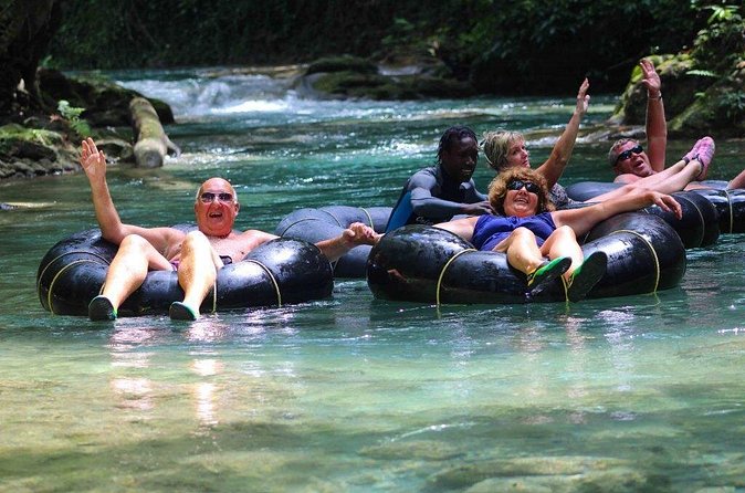 Blue Hole Secret Falls and River Tubing Tour - Floating through the White River