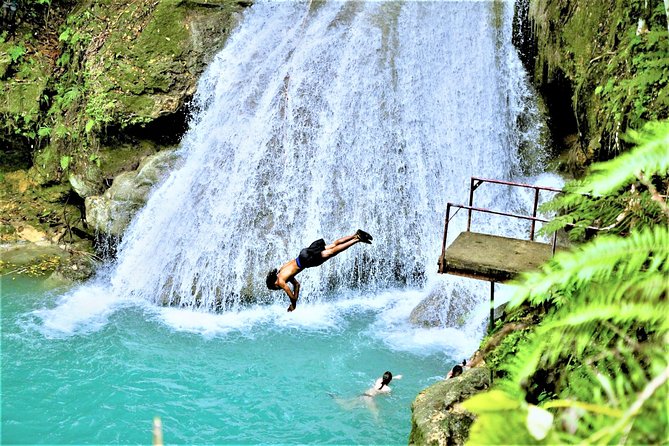 Blue Hole & Secret Falls Day-Trip with Shopping from Grand Palladium - What the Blue Hole activity feels like