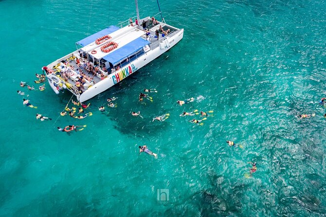 Catamaran Party Cruise and Snorkeling from Montego Bay - Margaritaville brings slides, food, and extra costs