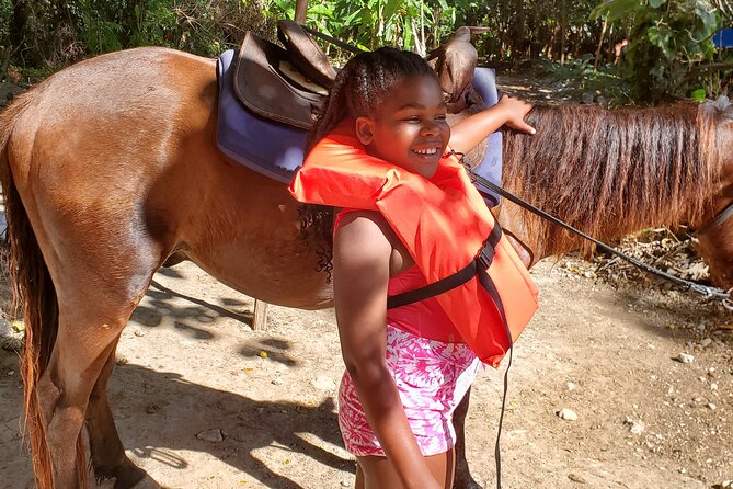 Dunn's River Falls Climb, Zipline and Horseback Riding Private Tour - The zipline changes the pace