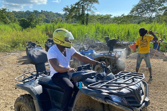Full Day ATV Bush Trail and Water Sports Tour with Rick's Cafe - Green Island ATV trail: a rough start to the day