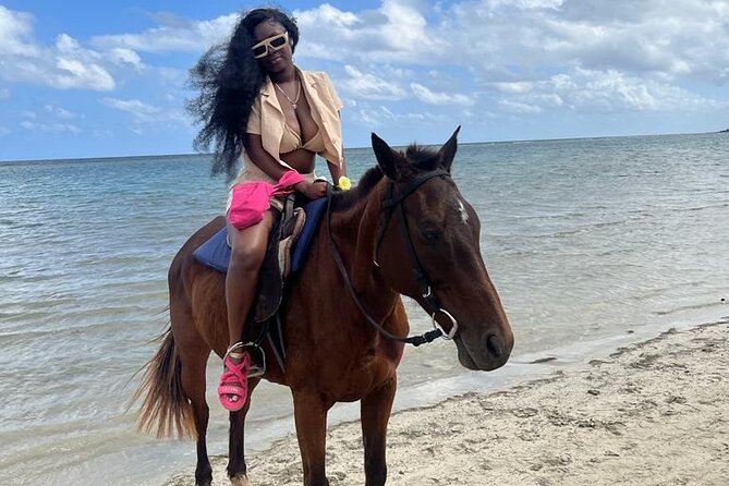 Horseback Riding Adventure in Jamaica - Entering the ocean with your horse