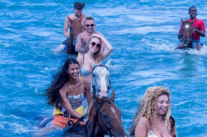 Horseback Riding/Zipline Combo Tour at Chukka Ocean Outpost with Transportation - Taking on the zipline course