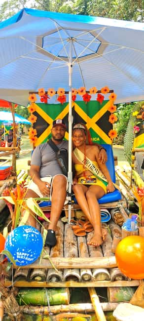 Jamaica Bamboo Rafting Experience with Limestone Massage - Boarding the 30-foot bamboo raft