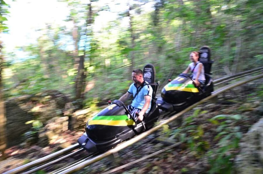 Jamaica: Bobsled and Dunn's River Falls Adventure Tour - Lunch at a Jamaican Jerk Center