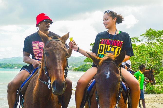 Jamaica's Ocean Horseback Bamboo Raft Adventure and Transport - From Montego Bay pickup to Jamaica’s shore