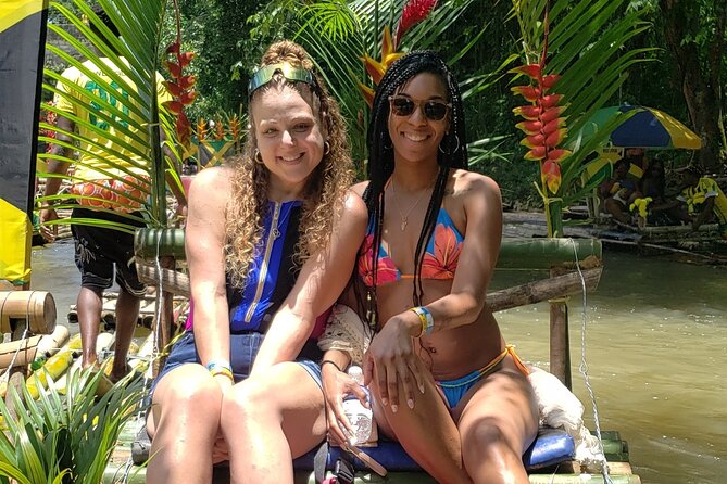 Margaritaville and Great River Rafting with Limestone Massage - Cruising the Great River on a bamboo raft