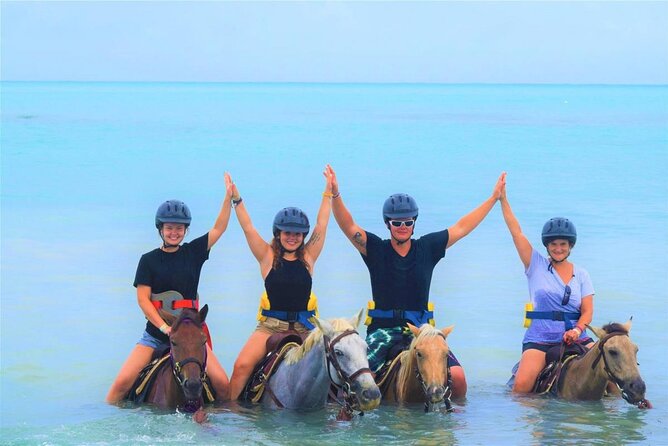 Negril 45-minute Guided Horseback Ride and Swim - Entering the sea with your horse