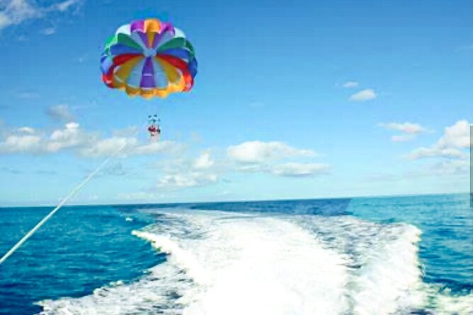 Parasailing above Turquoise Ocean Waters in Montego Bay - A welcoming choice for different body types