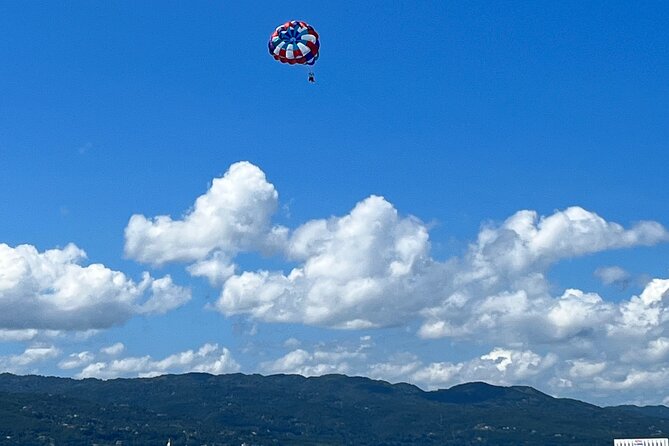Parasailing above Turquoise Ocean Waters in Montego Bay - Who will enjoy this most