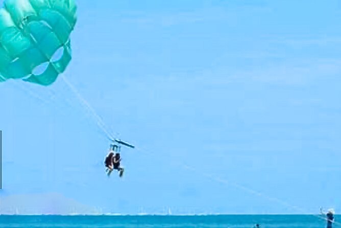 Parasailing above Turquoise Ocean Waters in Montego Bay - Arriving at the beach and getting ready