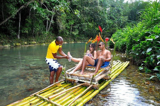Private Bamboo Rafting along Great River with Pickup - The limestone foot and leg massage