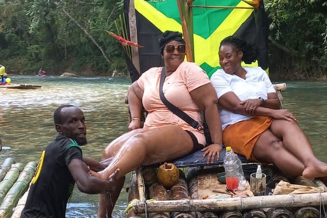 Private Bamboo River Raft with Limestone Massage in Montego Bay - Limestone foot massage and small local touches
