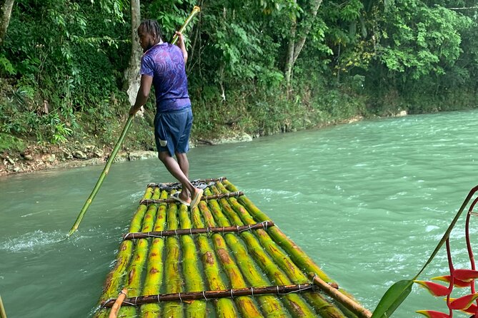 Private Rafting on the Great River and Limestone Body Massage - One hour on a hand-built bamboo raft