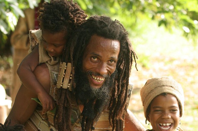 Rastafari Indigenous Village Tour - Crossing the stream into the village
