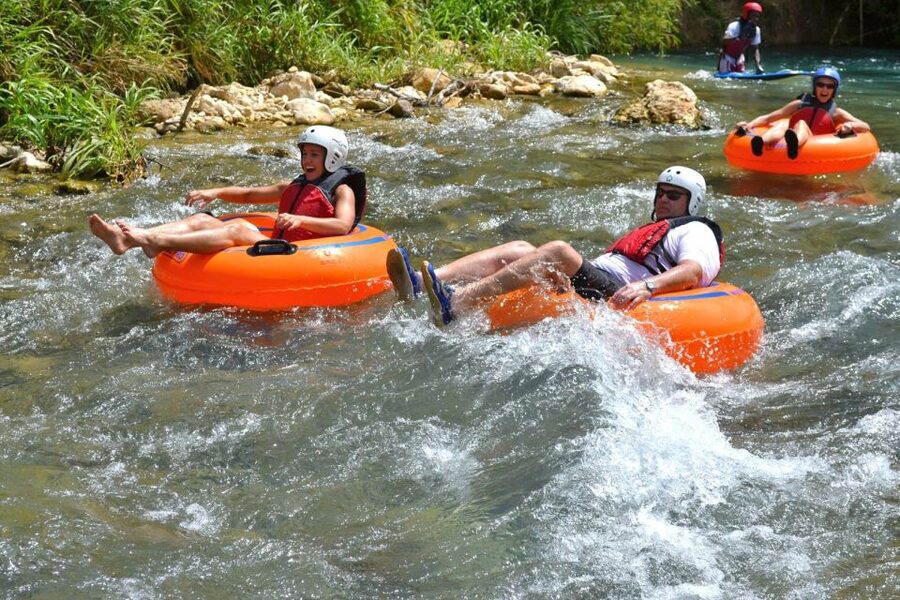 River Rapids Jungle River Tubing Adventure - Handling the class 2 rapids